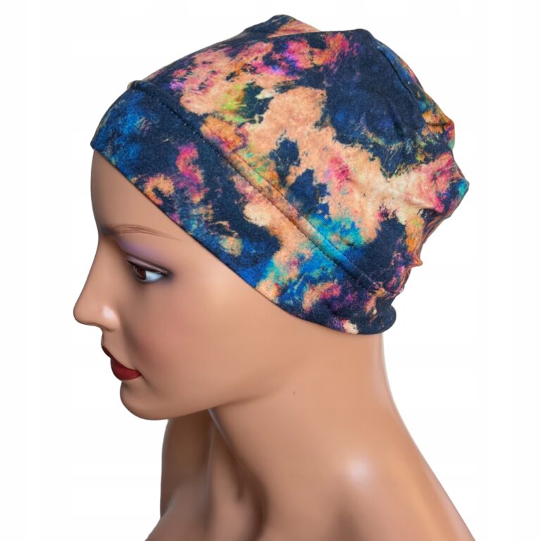 Turbante oncológico Eva Design con diseño colorido para comodidad y estilo durante el tratamiento