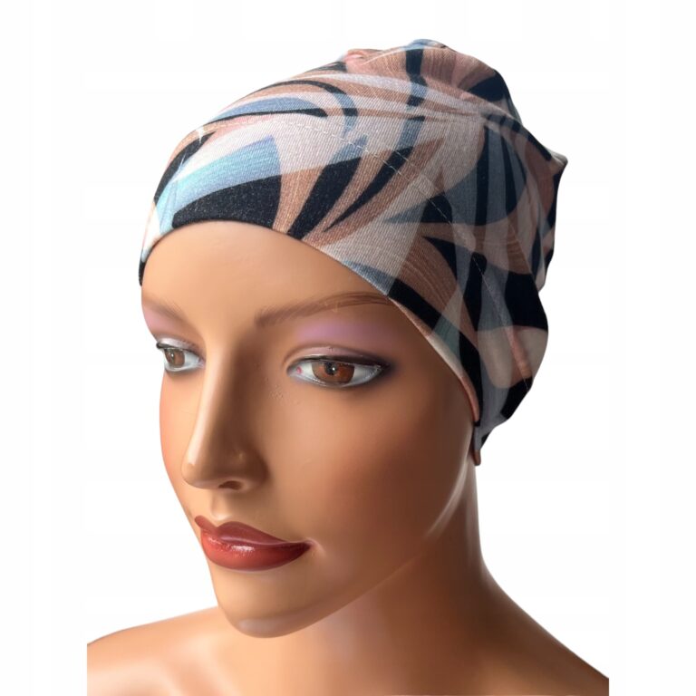 Turbante oncológico Eva Design con diseño colorido y ajustado, ideal para la comodidad diaria