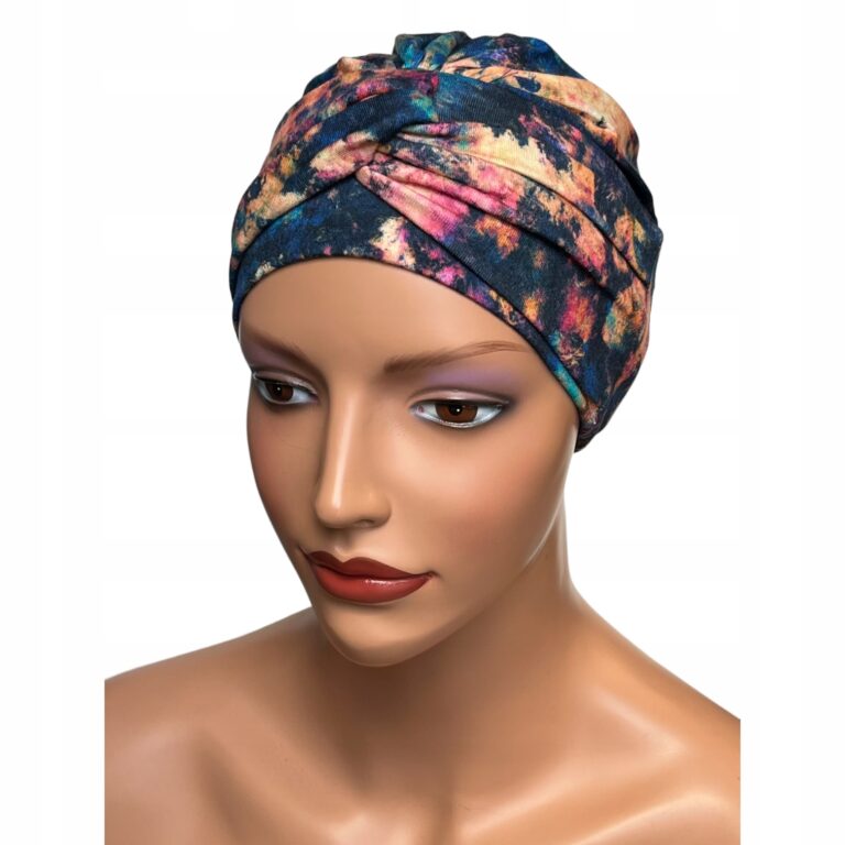 Turbante oncológico verano de bambú con diseño colorido para mayor comodidad y estilo