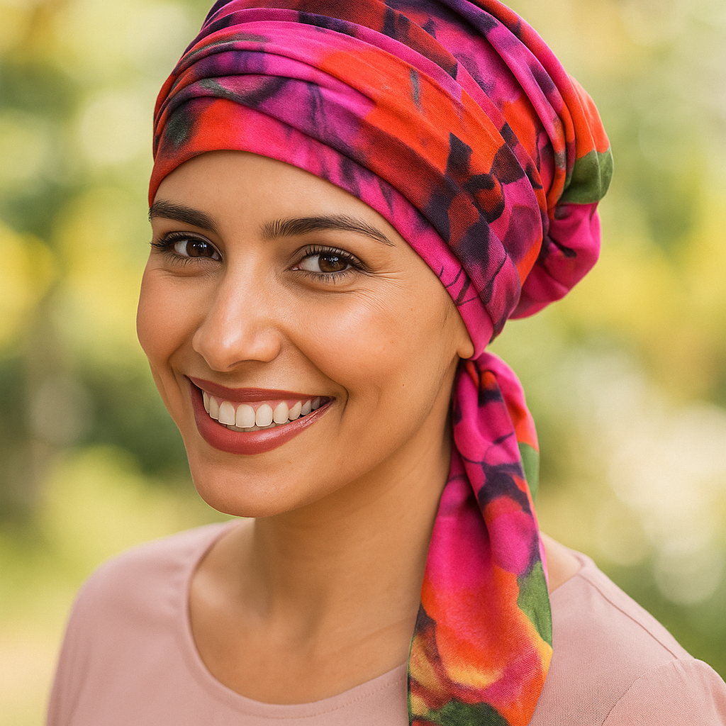 Pañuelo Oncológico LARA with Ribbons