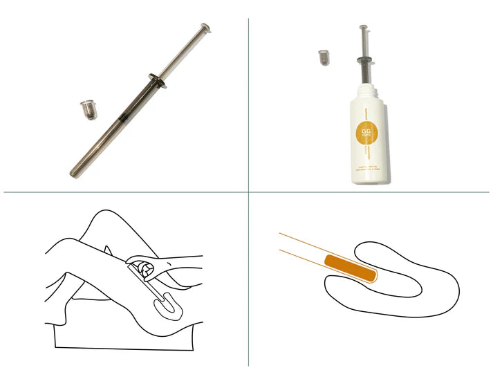 Kit de GGCare para tratamiento básico sequedad vaginal con aplicador y crema hidratante